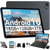 Tablet 2026 Android 16 Tablets, 10.1 Inch Tablet with HD Display